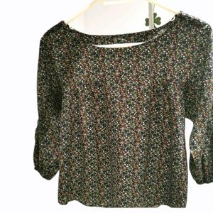 BCBG generation floral half sleeve top